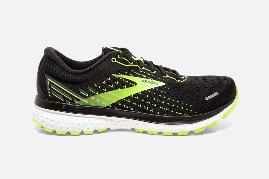 Brooks Ghost 13 Road Loopschoenen Heren - Zwart/Groen - 308912GWD